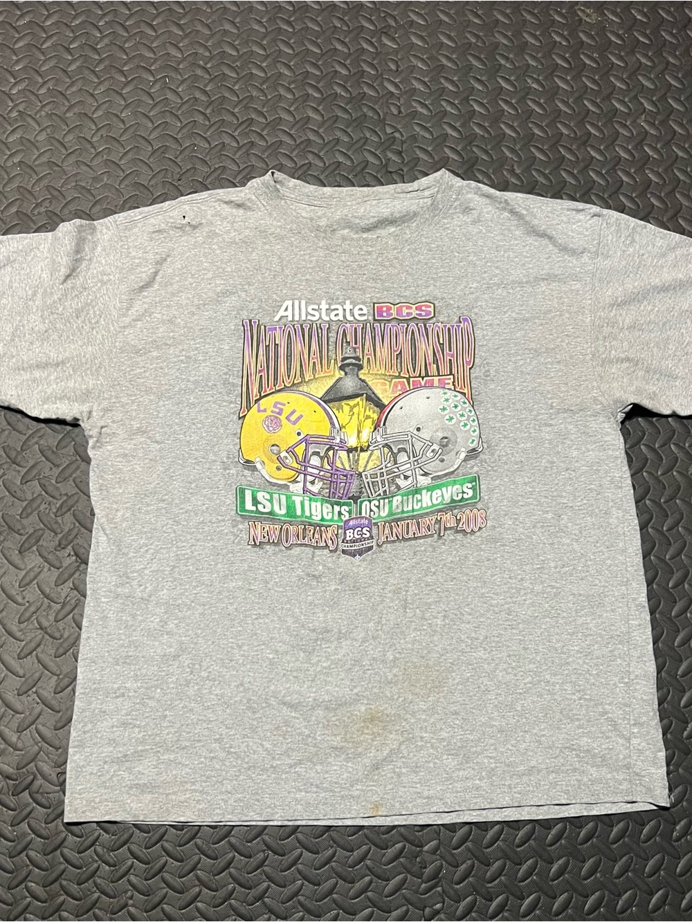 Allstate BCS National Championship LSU vs OSU Graphic Tee - Gray